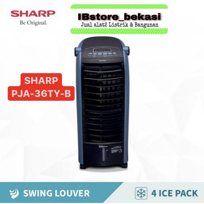 Air Cooler SHARP PJ A36TY - B 65Watt / Penyejuk Ruangan / AC Portable / Kipas air