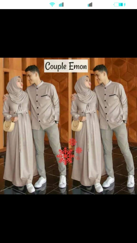 Cod Gamis Couple Sarimbit Suami Istri Murah Terbaru Pasangan Muslim Busana Keluarga By Batik Nabilla