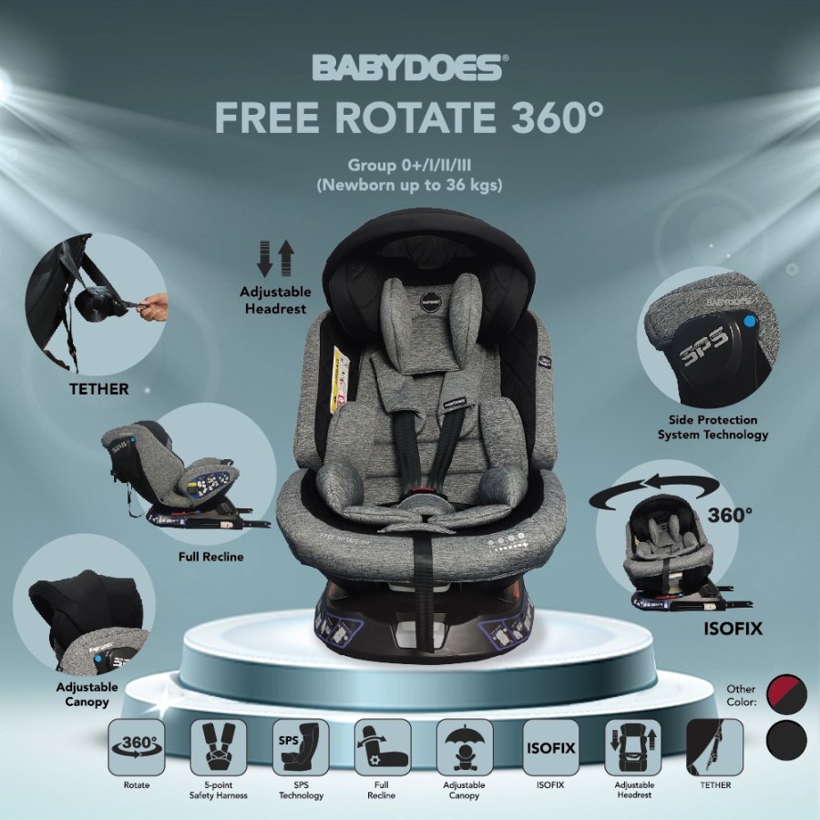 Babydoes Carseat Free Rotate 360 CH-8749/8089