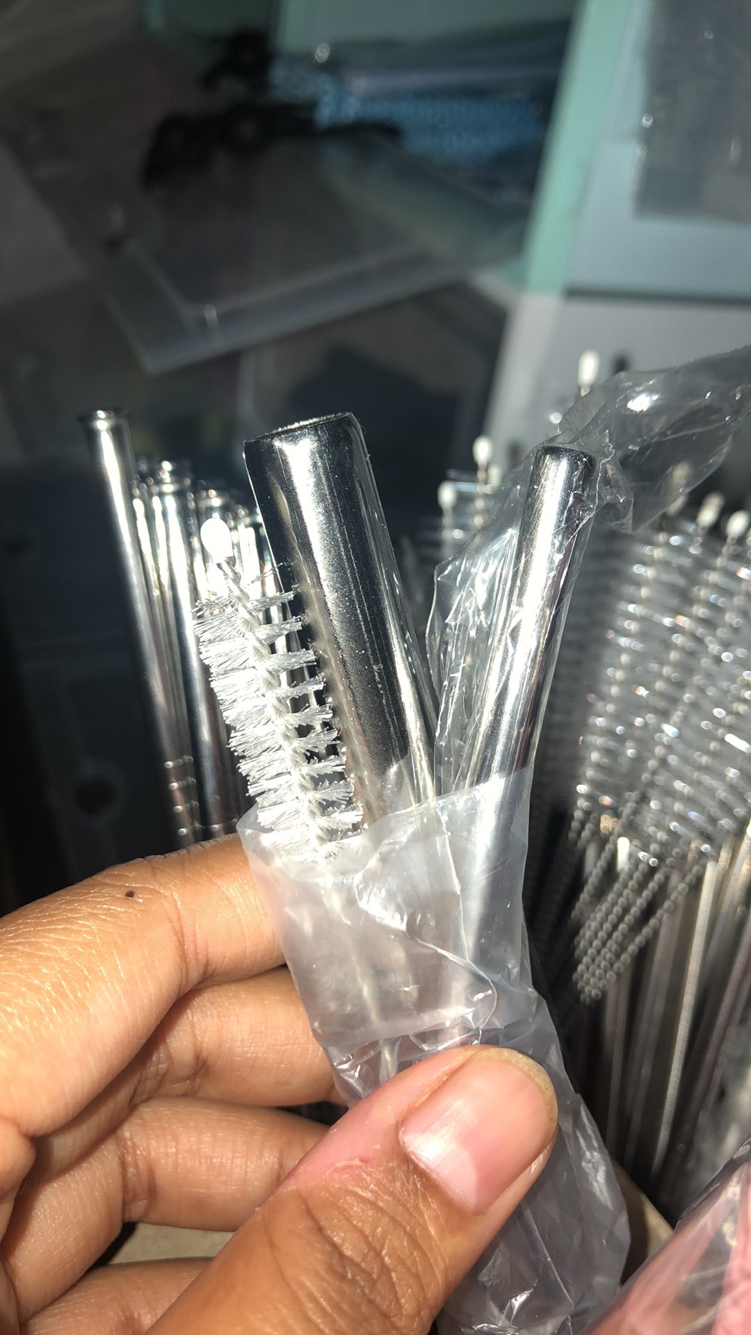 Sedotan Stainless Termurah Straw Brush Paket Boba