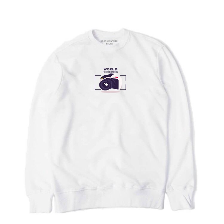 Sweatshirt Crewneck Photography Platinum World Simpel Authentic Quality