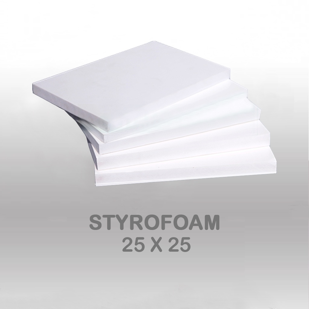 STYROFOAM UKURAN 25X25 / STYROFOAM LEMBARAN, Papan Styrofoam Gabus Lembaran