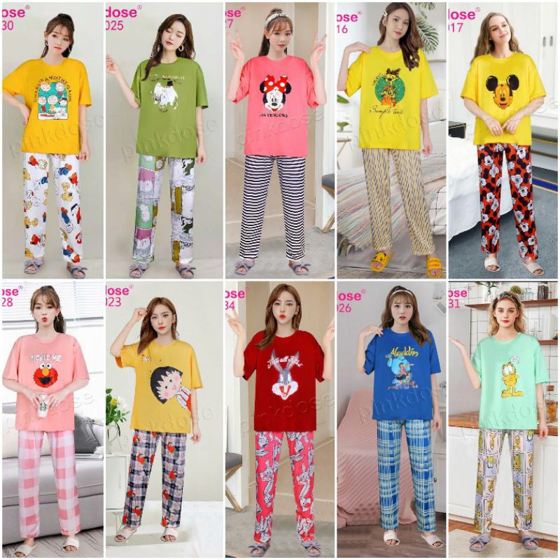 PIYAMA IMPORT CP PINKDOSE MURAH PREMIUM QUALITY