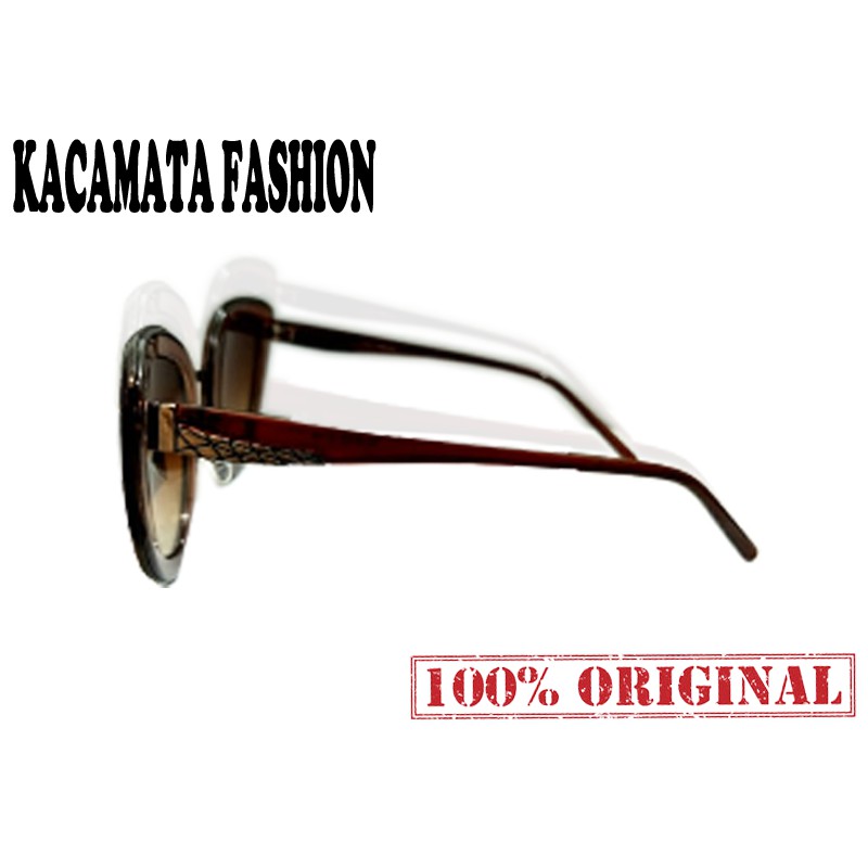 Kacamata Fashion Brown Eye Cat Pria Wanita Sunglasses Unisex Eye Glasses Man Woman Korean Fashion