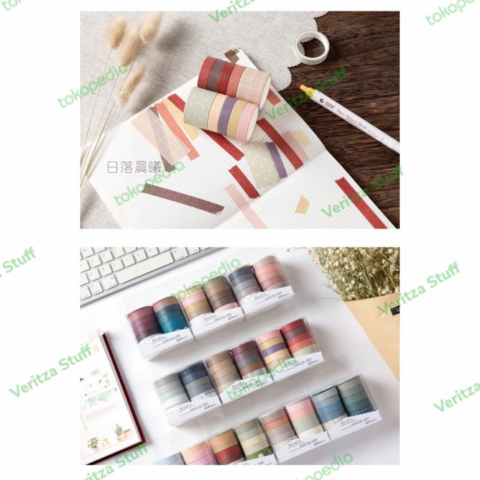 

Hemat Veritza Washi Tape/Masking Tape Solid Color Edition#Scrapbook#Journal Berkualitas