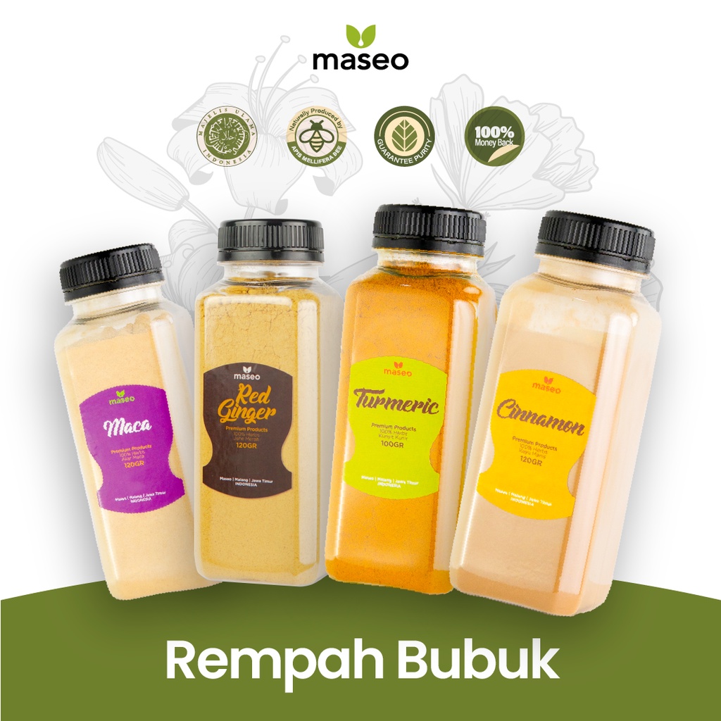 

Rempah Bubuk Herbal JSR Maseo Jahe Merah Kayu Manis Maca Kunyit Temulawak Zuriyat Kencur Murni Tanpa Ekstraksi Tanpa Gula Tanpa Tambahan Bahan Lain