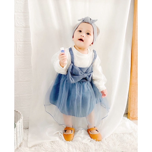 dress anak perempuan tutu big bow dress tile anak balita cewek dress CELLIN BELLA renda tile tunik anak perempuan dress lengan panjang midi