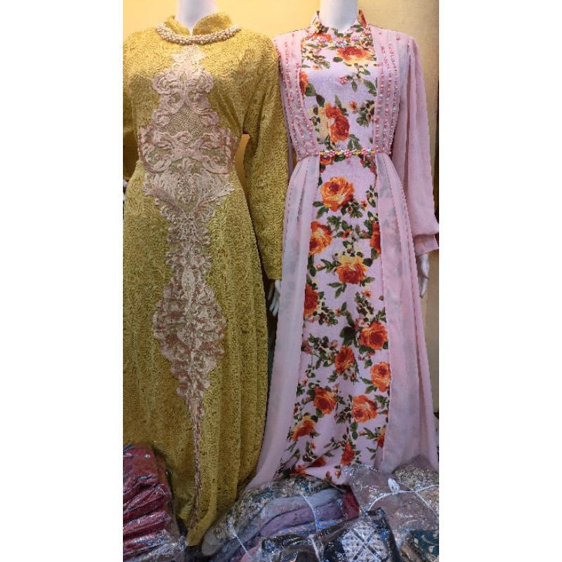 Gamis Sultan Brokat Mewa Murah