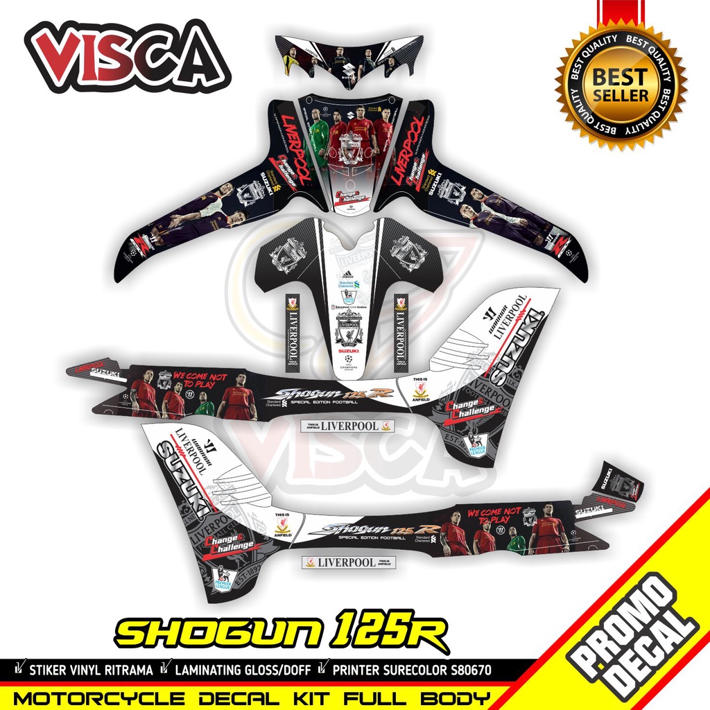 Decal Shogun 125 R Full Body Stiker Shogun 125 R Full Body Striping Shogun 125 R Full Body Liverpool