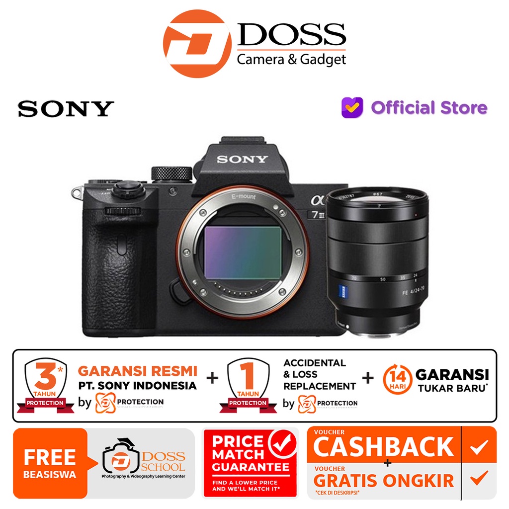 Sony Alpha A7III Body Only + SEL2470Z / Sony Alpha A7M3 / Sony A7III / Sony Alpha A7 Mark III