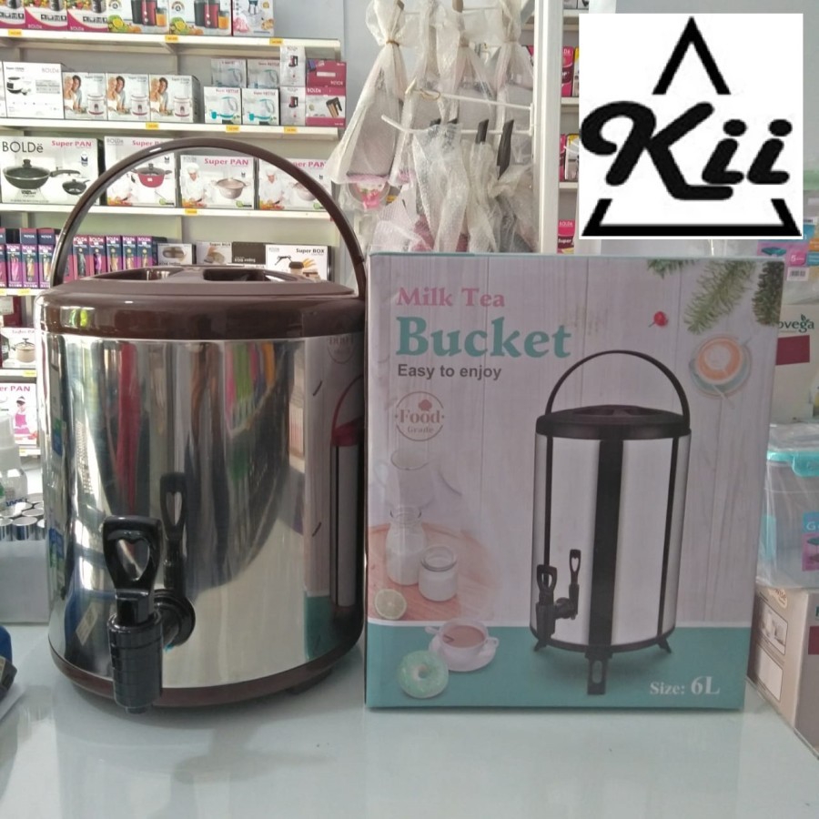 MIlk Tea Bucket - Water Jug Thermos Air Panas dan Dingin