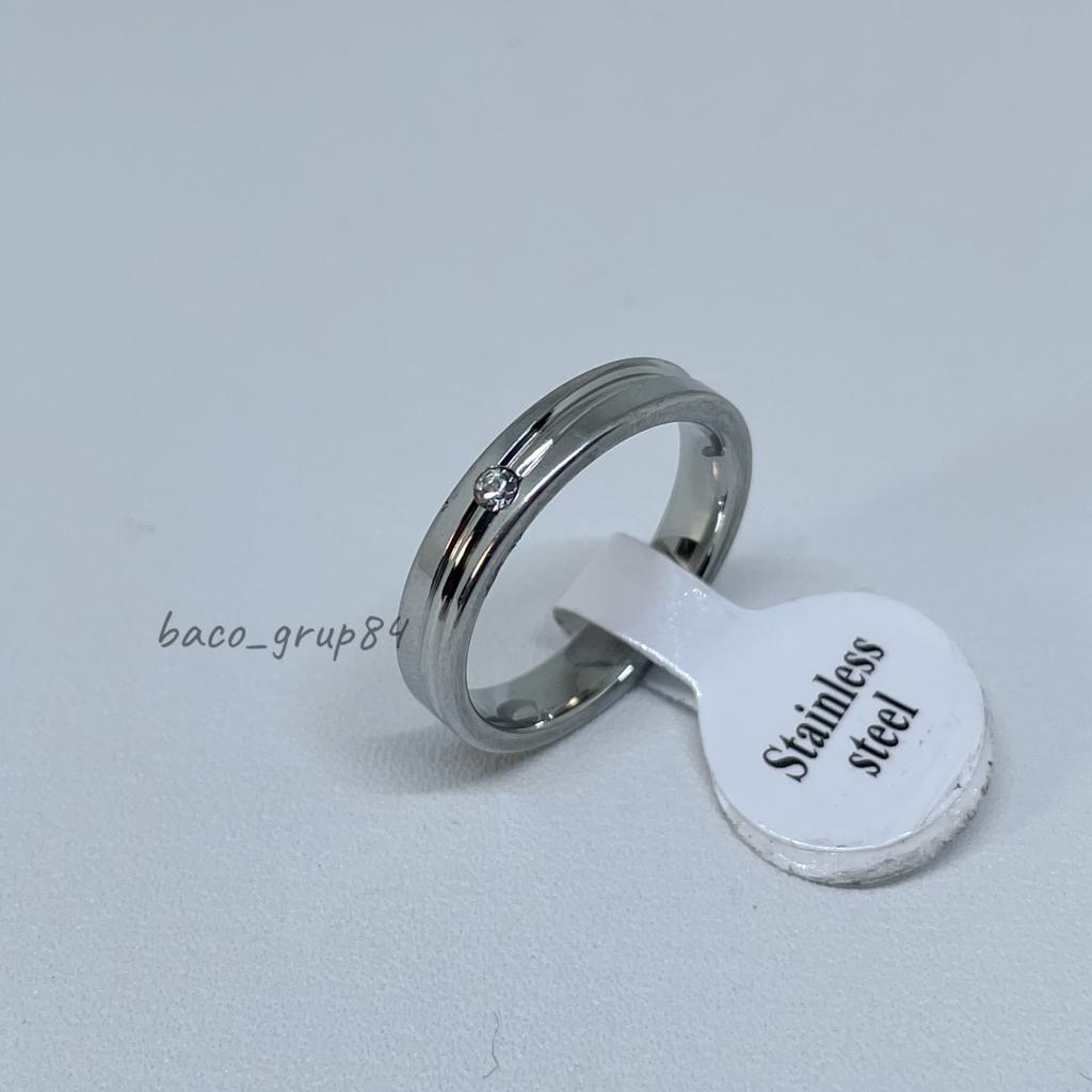 Cincin Titanium Polos Putih  C19 Awet lama Tidak karatan Cincin Kawin Cincin Tunangan