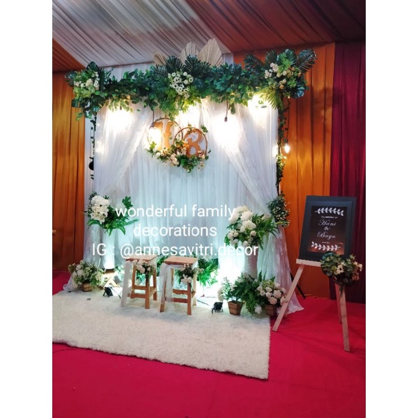 sewa dekorasi backdrop akad nikah simple (tanpa meja akad kursi)