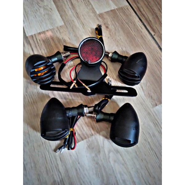 Paket lampu motor stopan japstyle grill dan lampu sen japstyle scorpio Mp gl tiger thunder byson-Paket 3