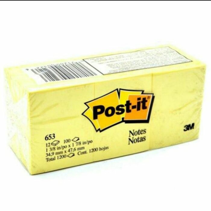 

Post It 653 3M Yellow / Memo Stick / Sticky Notes ECER atk