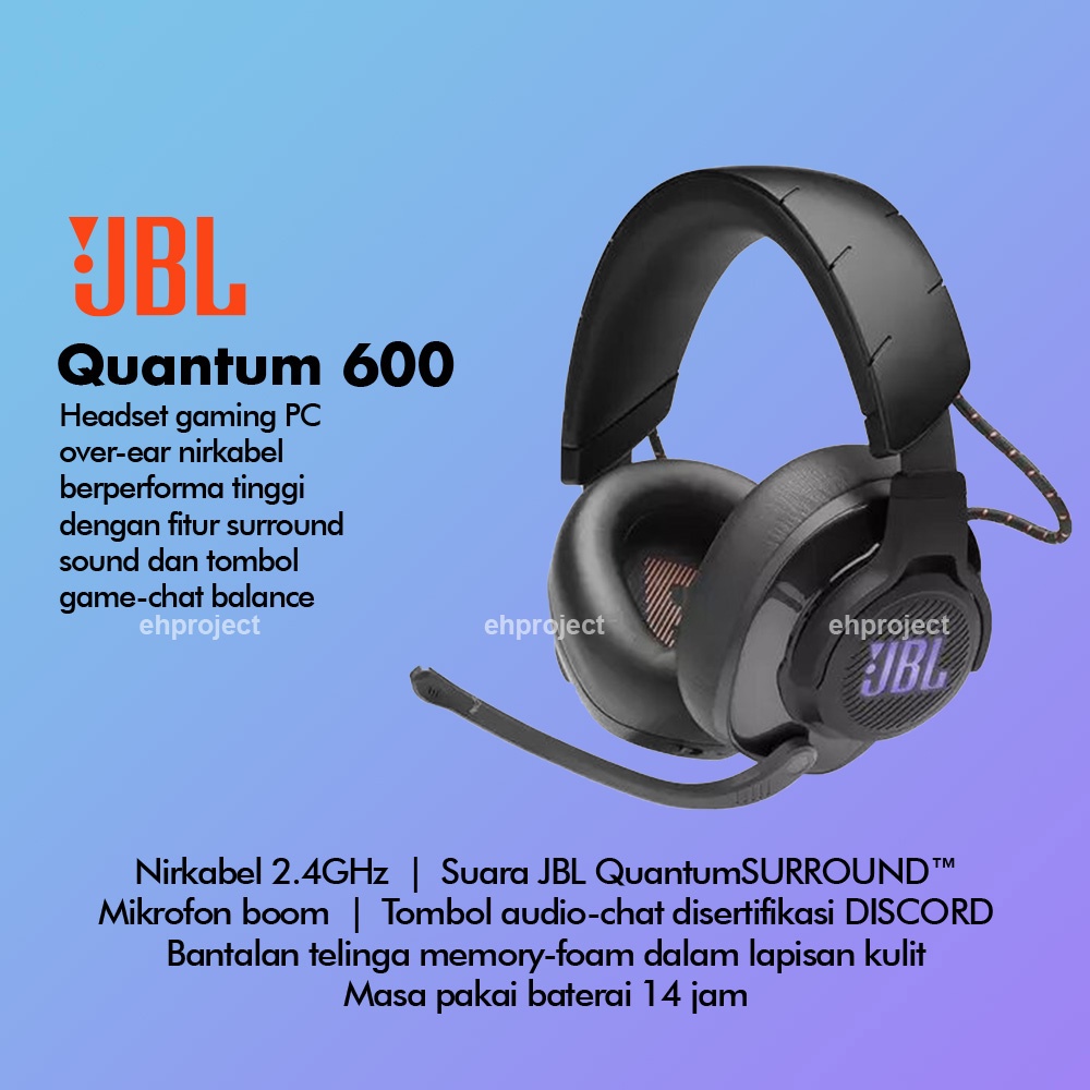 JBL Quantum 600 Wireless Headset HEADPHONE Gaming JBL Quantum Sound ORI Garansi RESMI