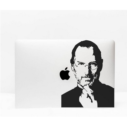 Stiker Steve Jobs Silhouette Cutting Sticker Vinyl Laptop Mobil Motor