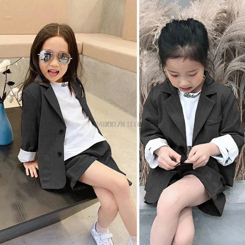 Dress Kid Korea Girl + setelan baju anak Korea terbaru / baju anak shopee