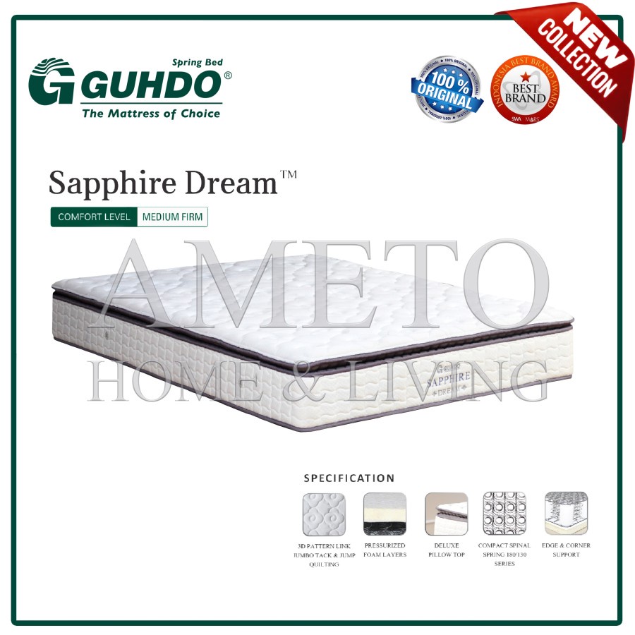Guhdo Springbed Sapphire Dream 120x200 Tebal 27 cm (HANYA KASUR)