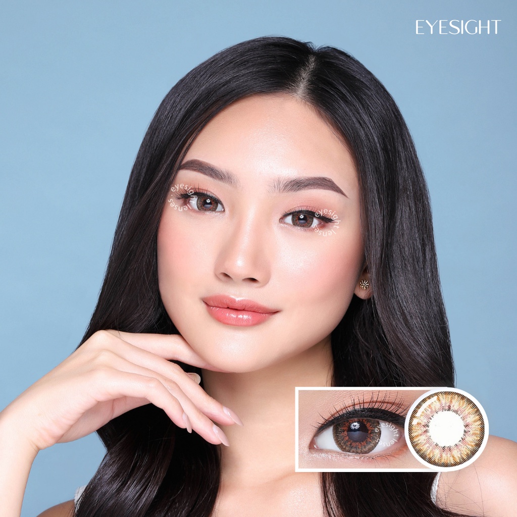 EYESIGHT LENSES Softlens Puffy 3 Tone Brown (2pcs/sepasang)