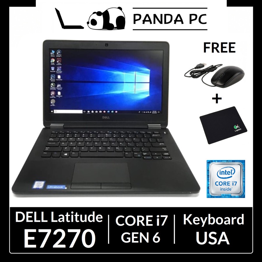 Laptop Dell Latitude E7270 - Core i7 6th Gen- 12&quot; - Second Berkualitas