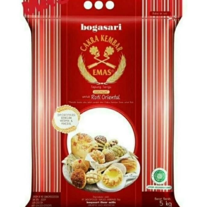 

Tepung Cakra Kembar Emas Bogasari Premium Oriental 5 kg