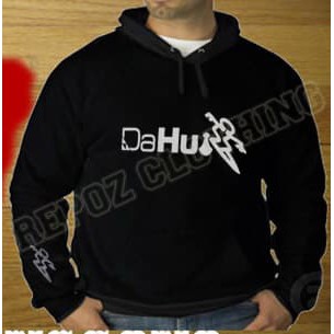 JAKET HOODIE  HITAM DAHUI