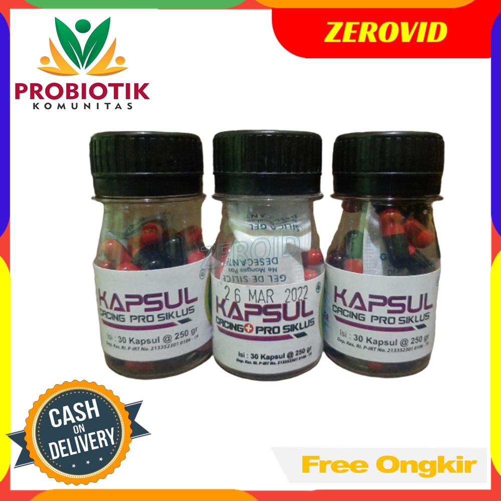 ( BISA COD ) | KAPSUL CACING PROBIOTIK BIOSYAFA | BIOSYAFA KAPSUL CACING PROBIOTIK ISI 30 KAPSUL