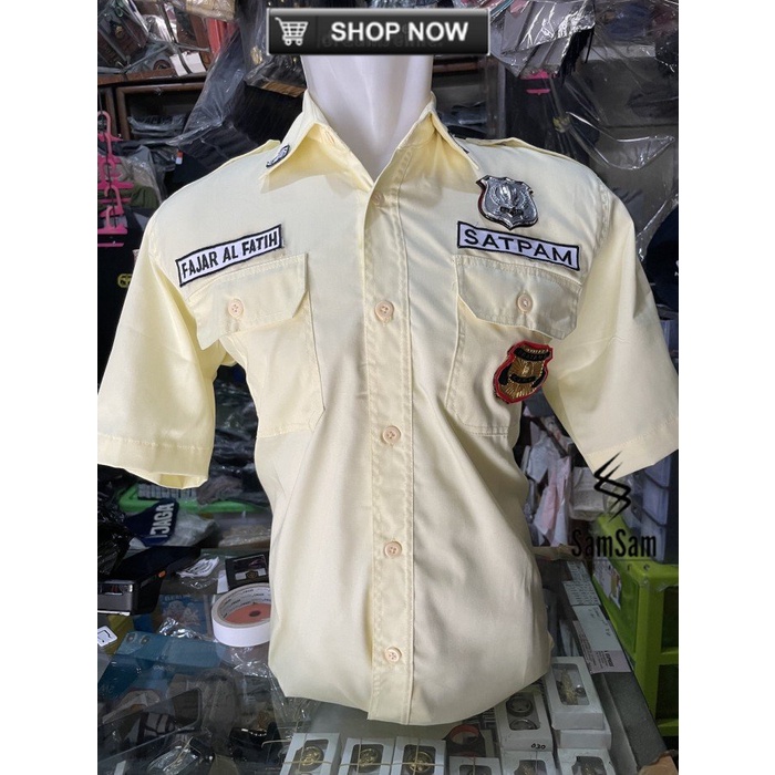 Seragam PDH Satpam Cream 2023 | Seragam PDH Satpam Terbaru - Satpam - M