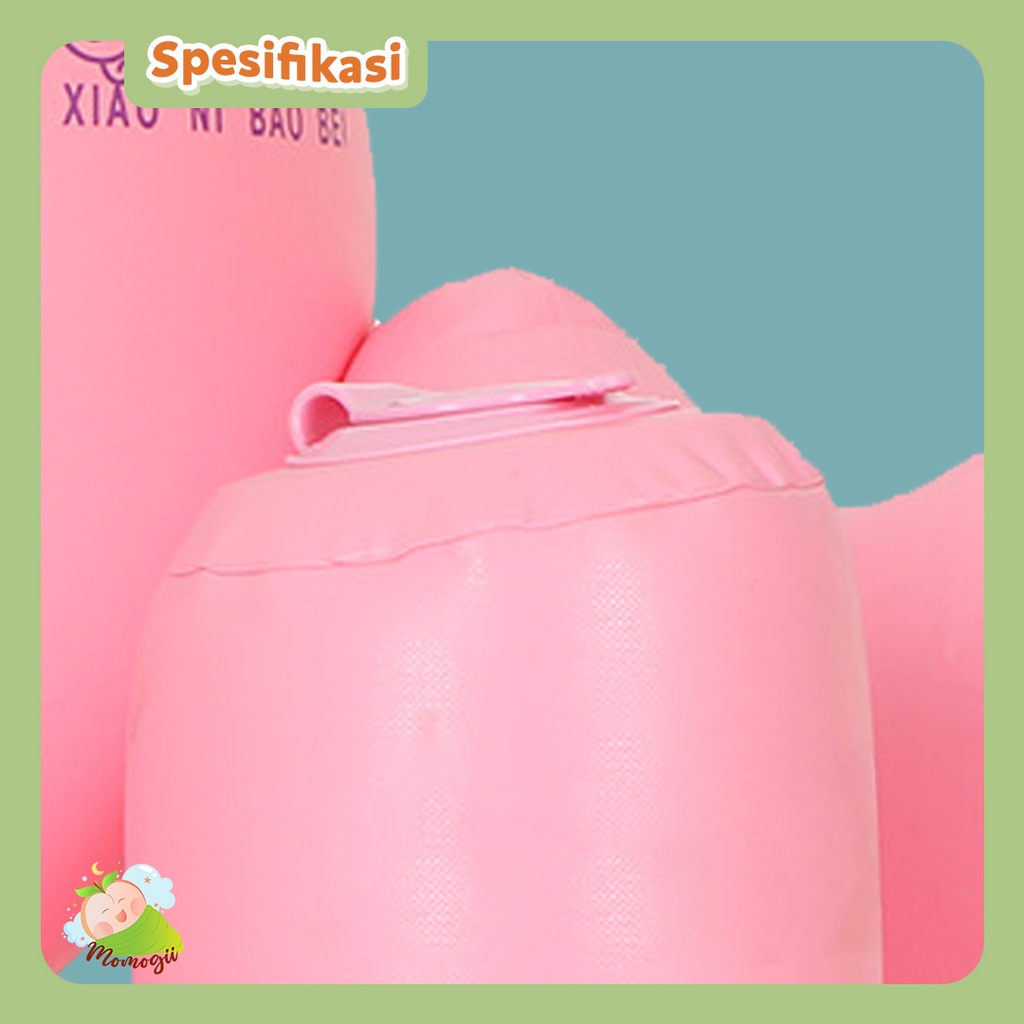 MOMOGII Kursi Sofa Tiup Pompa Bentuk Love Tempat Duduk Bayi Balon Insfant Seat