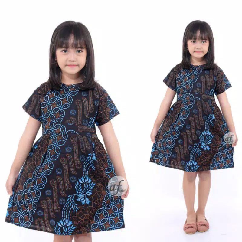 Dress batik Anak 2 sampai 10 Tahun - Baju batik Anak Perempuan Harga Grosir