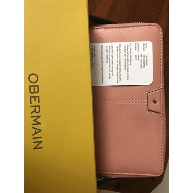 NEW Obermain dompet panjang zipper kulit asli
