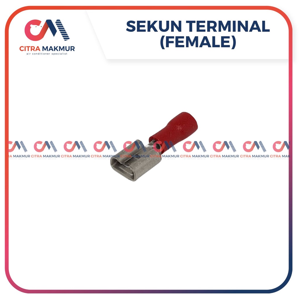 Sekun Merah 4mm Kompresor AC Terminal connector konektor Kabel Air conditioner Kulkas Kapasitor FDD1 25 250