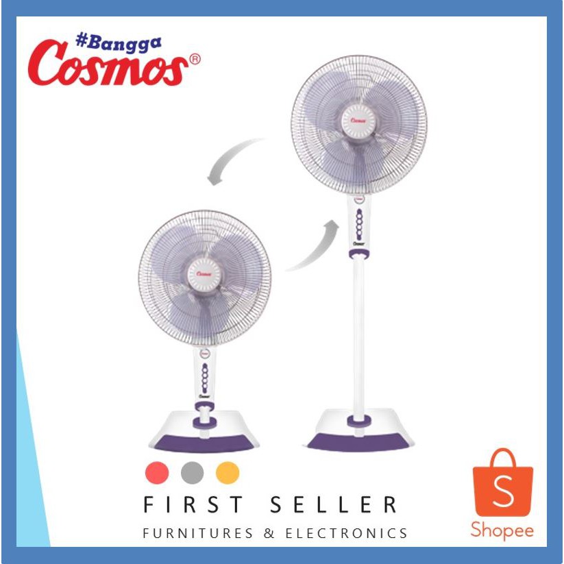 KIPAS ANGIN STAND + DESK FAN / MEJA + BERDIRI 2 IN 1 COSMOS 16-SEN / 16SN / 16 SNQ ORIGINAL 100%