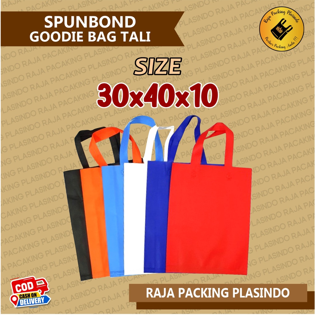 

(ecer) Tas Spunbond Tali Uk 30x40x10 Tebal 65gsm | Goodie Bag | Tas Kain Tas Hidangan Tas Baju Godie bag Tas ulang tahun Tas kain laken goodie bag ulang tahun