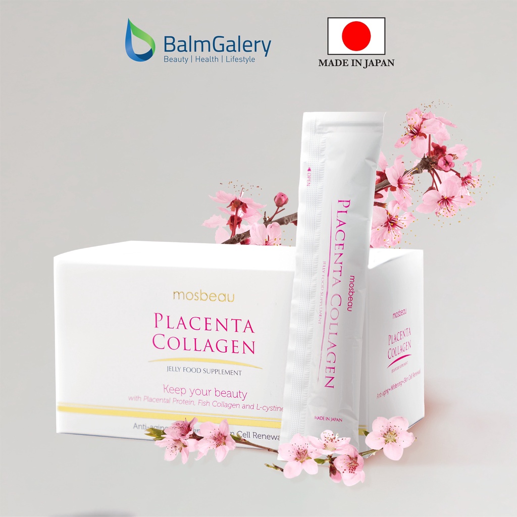 Mosbeau Placenta Collagen Whitening Jelly Food - Suplemen Jelly Kolagen Pemutih Badan - 30pcs