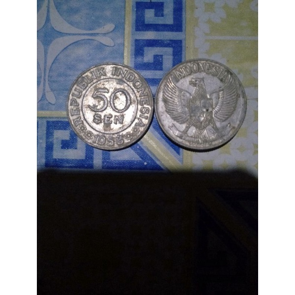uang koin 50 cen thn 1958