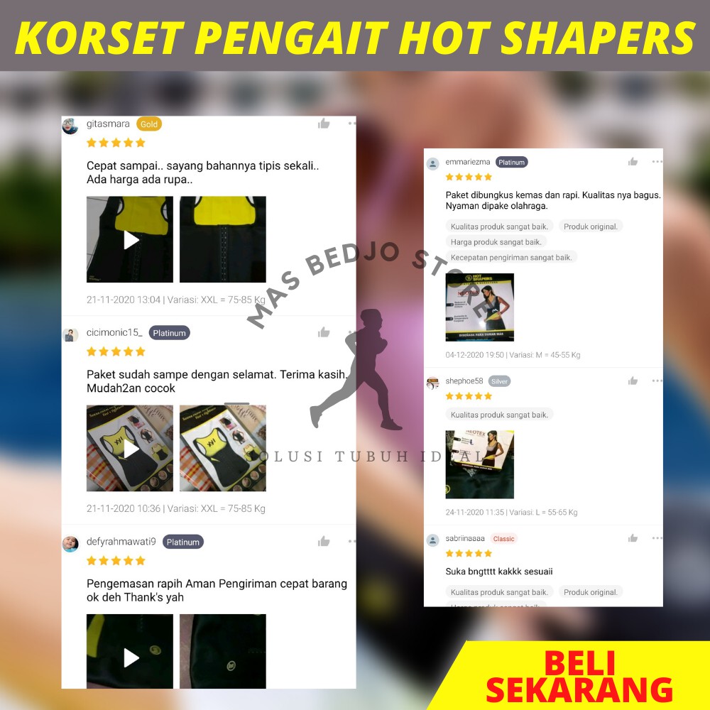 Korset b up Kebugaran Hot Shaper Resleting Depan Pelangsing Pembentuk Tubuh Wanita Cami Chincer HG10