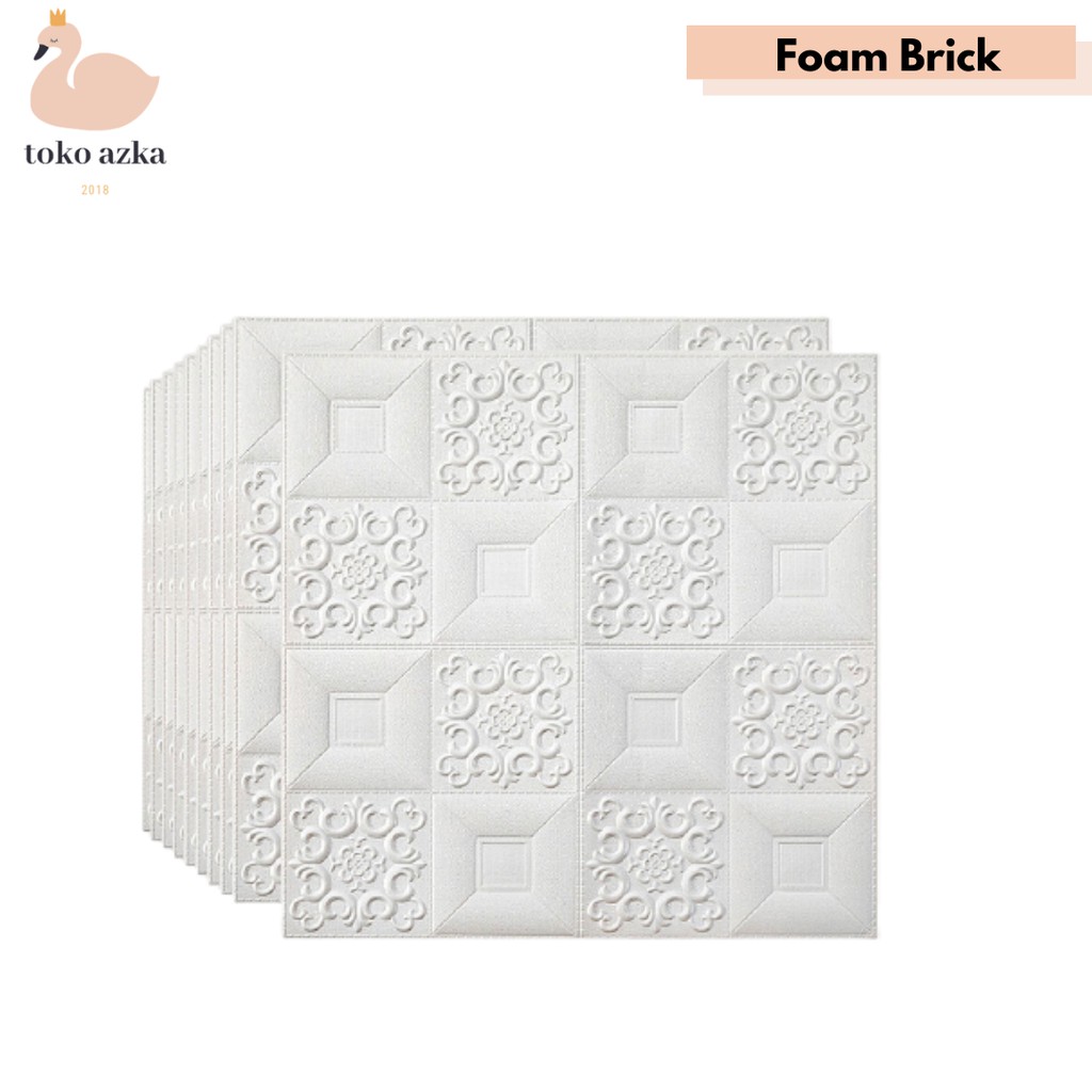 WALLPAPER DINDING BATIK FOAM BRICK/ Wallpaper 3D Foam Stiker Size 70cm x 70cm