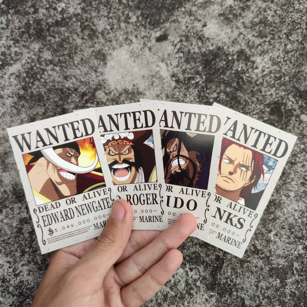 Pola Deco Mini Poster Anime One Piece - Mugiwara Yonkou Shichibukai Luffy Zoro Sanji Chopper Robin Nami Shanks Roger Kaido Shirohige-1