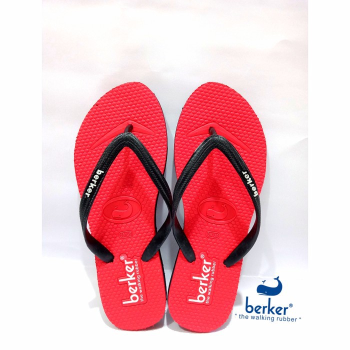 SANDAL JEPIT WANITA / BERKER / DUOS LADIES BLACK RED