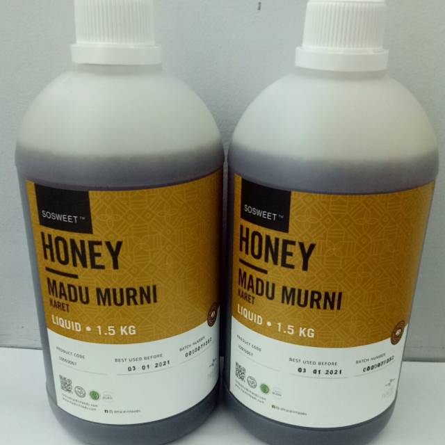 

MADU MURNI HALDIN(HAVEA HONEY / MADU KARET) 1,5 KG by haldinfoods