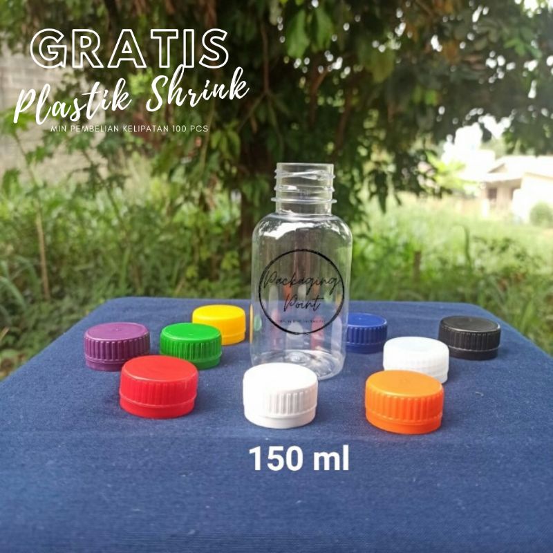 Botol PET Plastik pudot 150 ML /  pelastik dot 150ml - isi ulang kopi / jely / jelly / jus / juice /