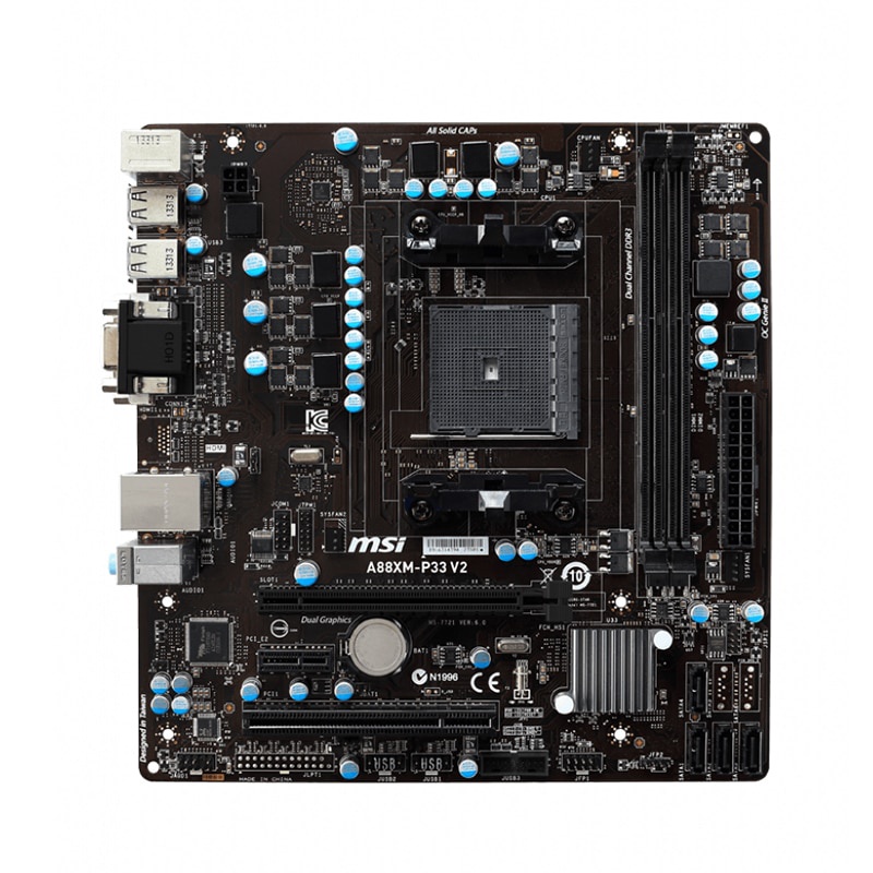 PREORDER MSI A88XM-P33 V2 Mother board DDR3 FM2 Motherboard DDR3 32GB 1333MHz AMD A88X Chipse VGA US