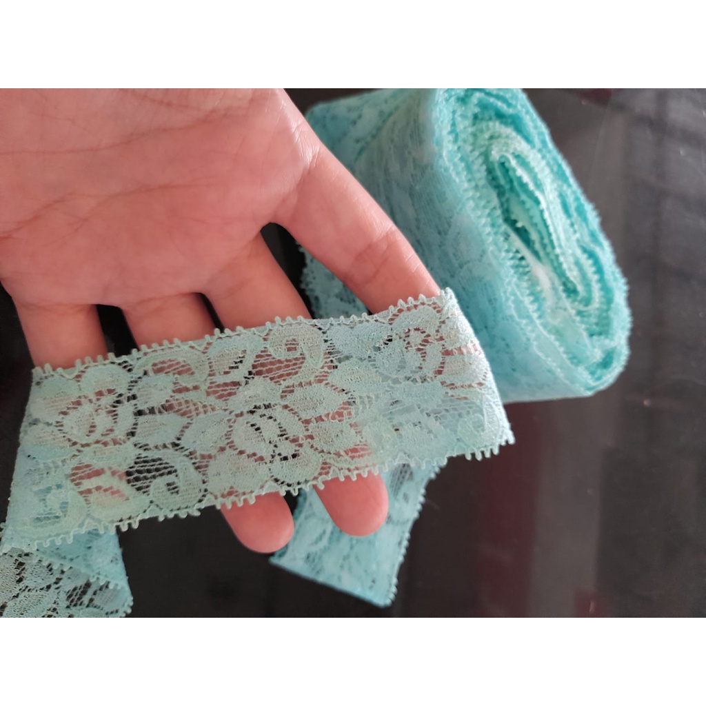 renda elastis tosca muda 5cm bandana baby newborn poni hijab jilbab