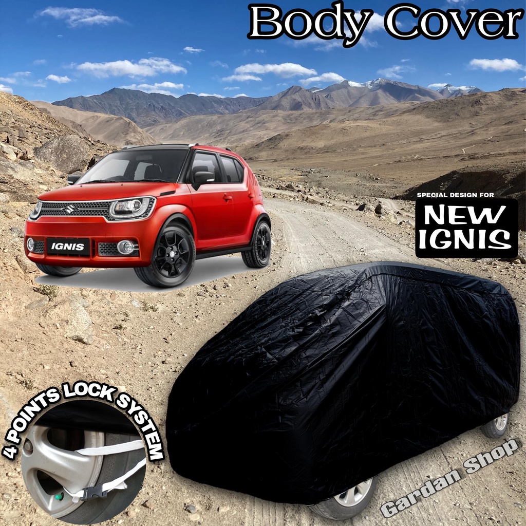 Sarung Mobil NEW IGNIS Hitam POLOS Body Cover New Ignis Full Black