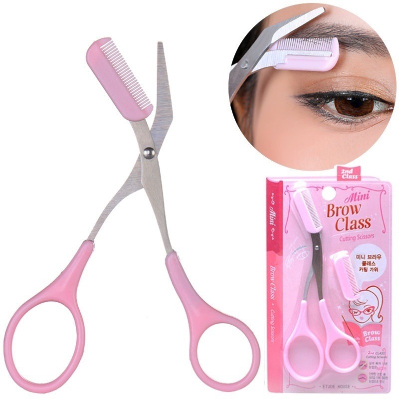 Sisir Alis + Gunting Alis Warna Pink