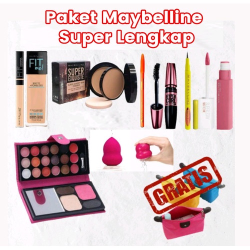 Paket Kosmetik Set Super Komplit 10 in 1 - Paket Make Up Murah - Make Up set