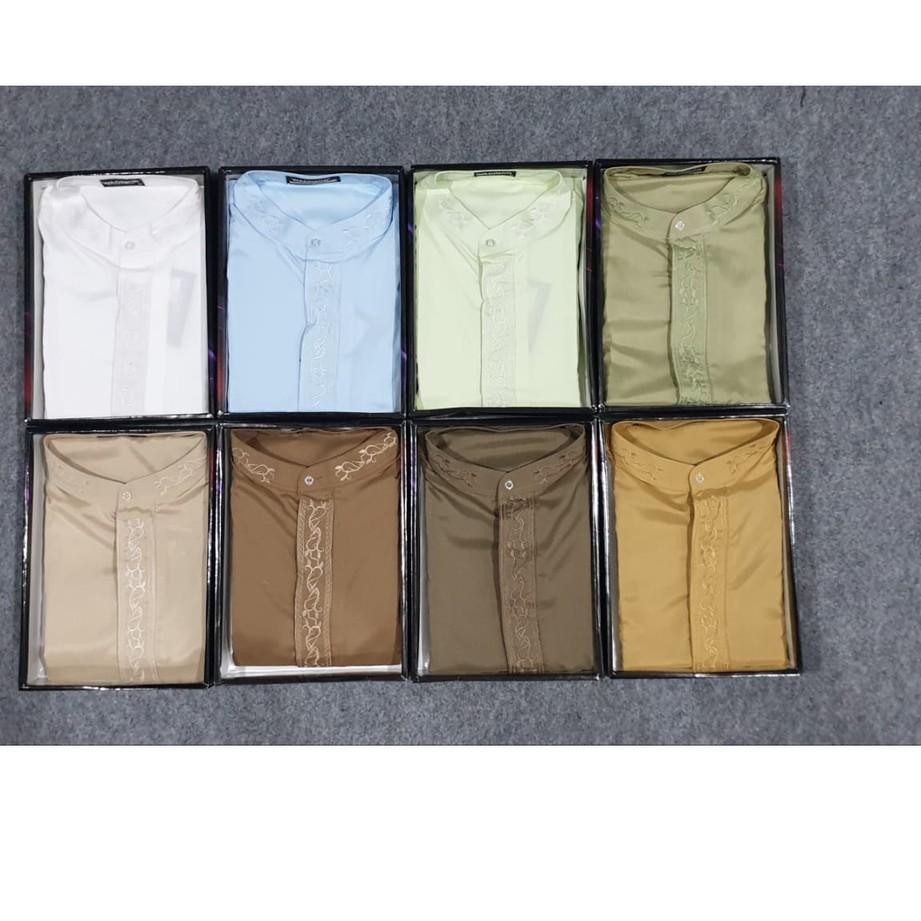 ➬ Baju Koko Wadimor Tangan Lengan Panjang Jumbo Busana Muslim Pria Takwa Taqwa Putih Katun Jumbo ☆