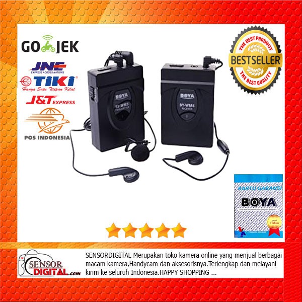 BOYA BY-WM5, Pro Lavalier Wireless Microphone for DSLR camcorders